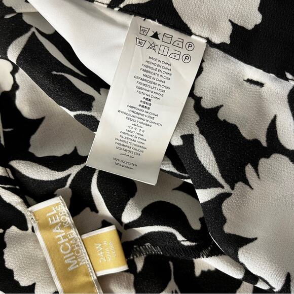 MICHAEL Michael Kors Pop Shadow Fleur pants black white - 24W - Picture 10 of 10